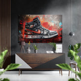 Sneakers Brushed Aluminum Dibond Wall Art.